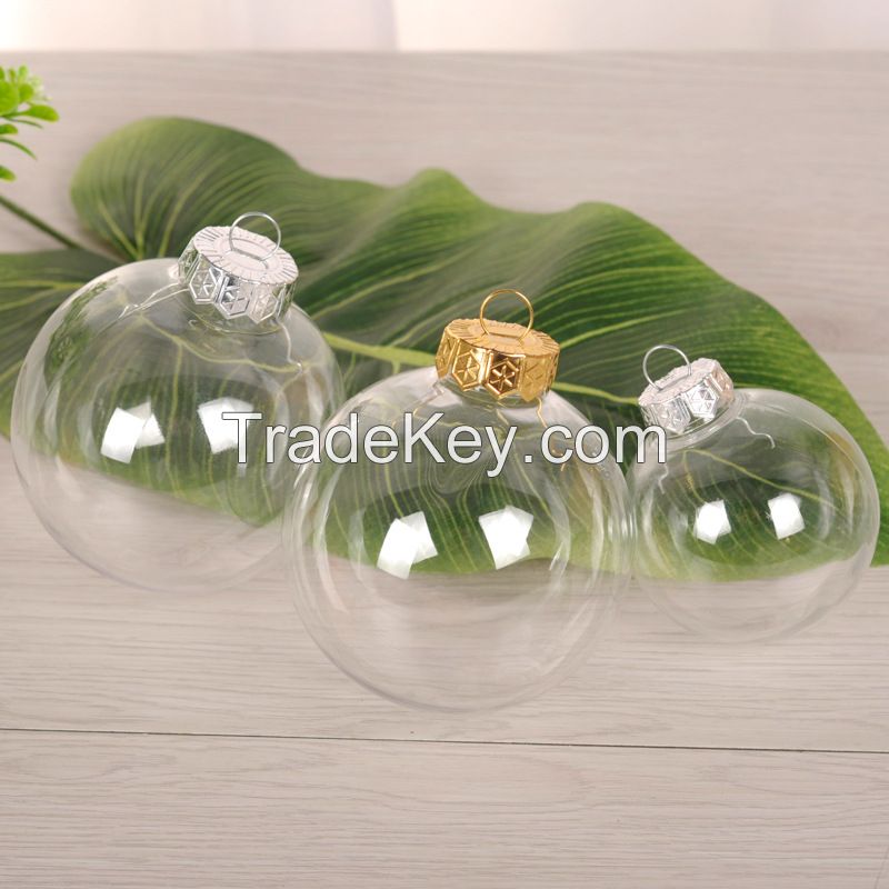 Yiwu Supplier Clear PET Plastic Christmas Ball Ornaments Christmas Decoration Plastic Christmas Ornaments