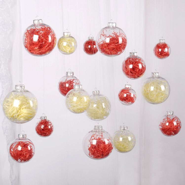 Yiwu Supplier Clear PET Plastic Christmas Ball Ornaments Christmas Decoration Plastic Christmas Ornaments