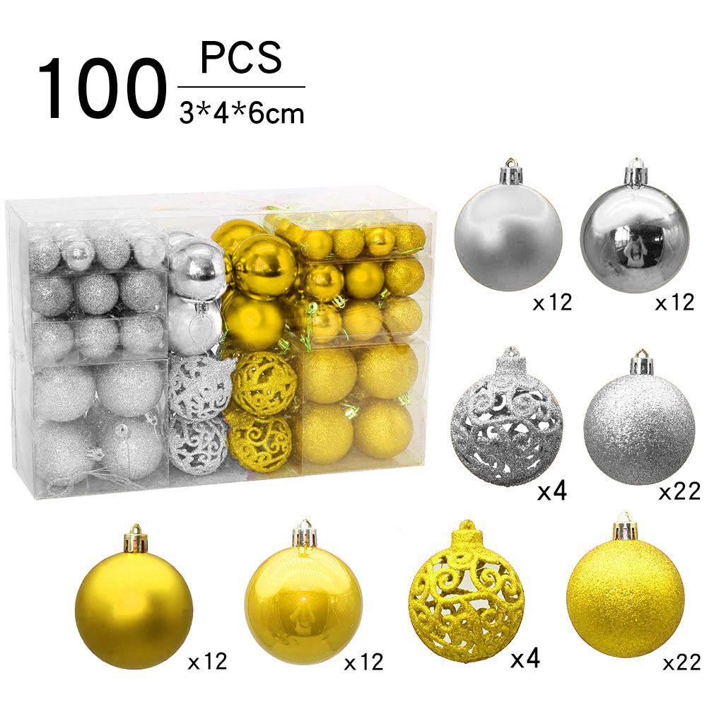 100 pcs Christmas Ball Gift Box Christmas Tree Ornaments with 3-6cm Lg