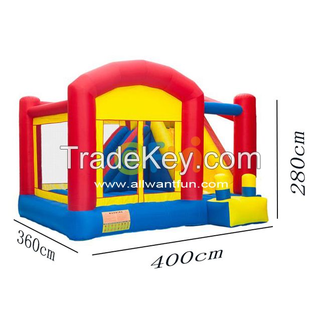 Nylon Cloth Inflatable Bouncer For Kids,New Inflatable Bouncer With Slide,Inflatable Bounce Combo Slide