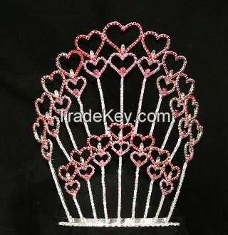 Rhinestone Valentine love crowns