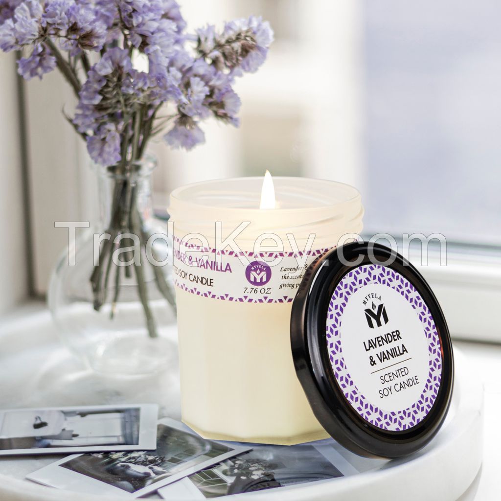 220g soy wax scented candle with  Lavender & Vanilla scent