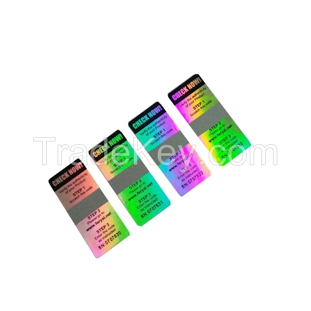 Custom Wholesale Holographic Sticker Scratch Off Sticker Card