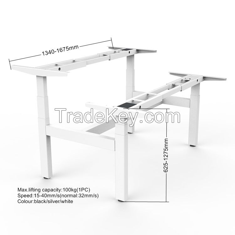 electric height adjustable office computer sit stand desk/table