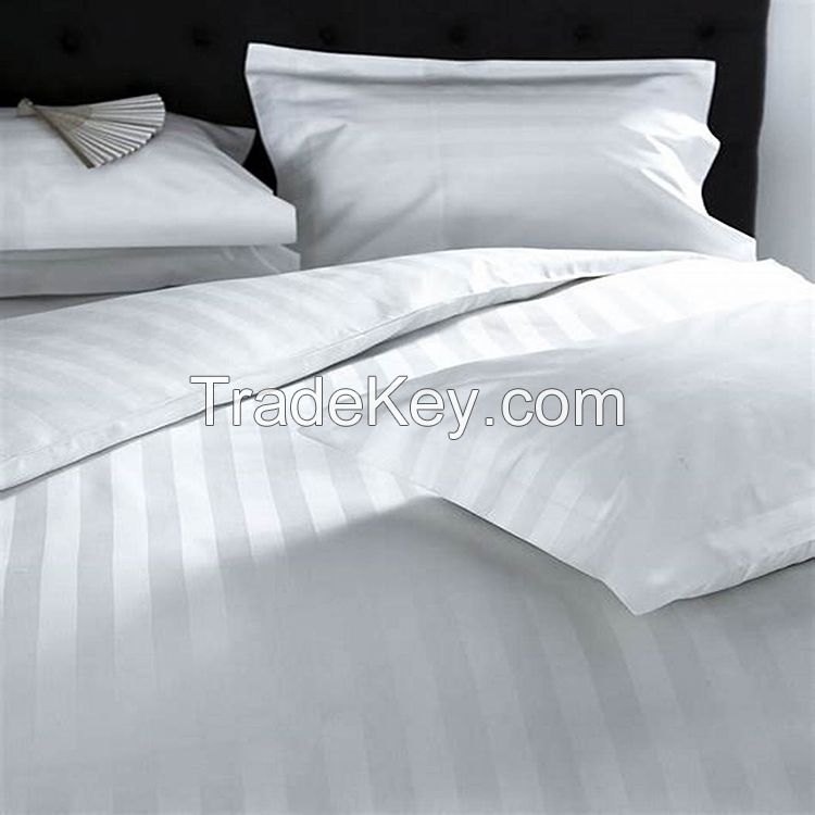 100% polyester white cheap hotel bedding fabric 