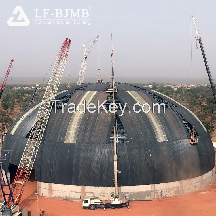 LF Steel Structure Dome Space Frame Roofing Coal Shed
