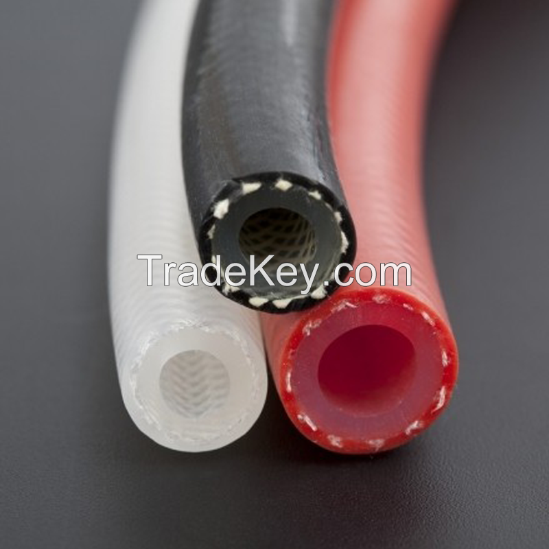 2022 New China Yozonetech Silicone Platinum Cured Braided Reinforced Hose Food grade OEM/ODM Insulating High-pressure Pipes Extruded Tubing Hose Manufacturer