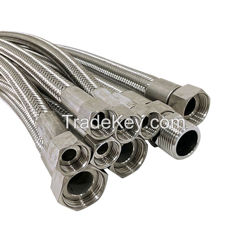 China Yozonetech Teflon PTFE Stainless Steel (SS) Wire Braided Tubes OEM/ODM SAE 100% Virgin Anti-corrosive Insulating High-pressure Pipes Hose Manufacturer