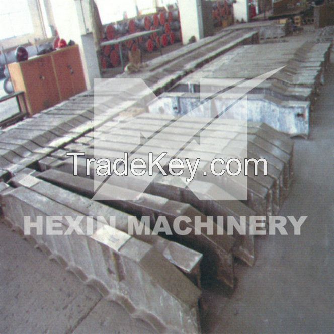 walking beam castings for steel mill tube heat treatment plants in various shapes made by static casting alloy 2.4879 HX61020
