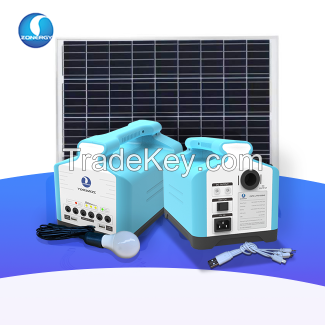 solar panel system for home indoor kitÃÂ power lighting bulb cable energy battery set