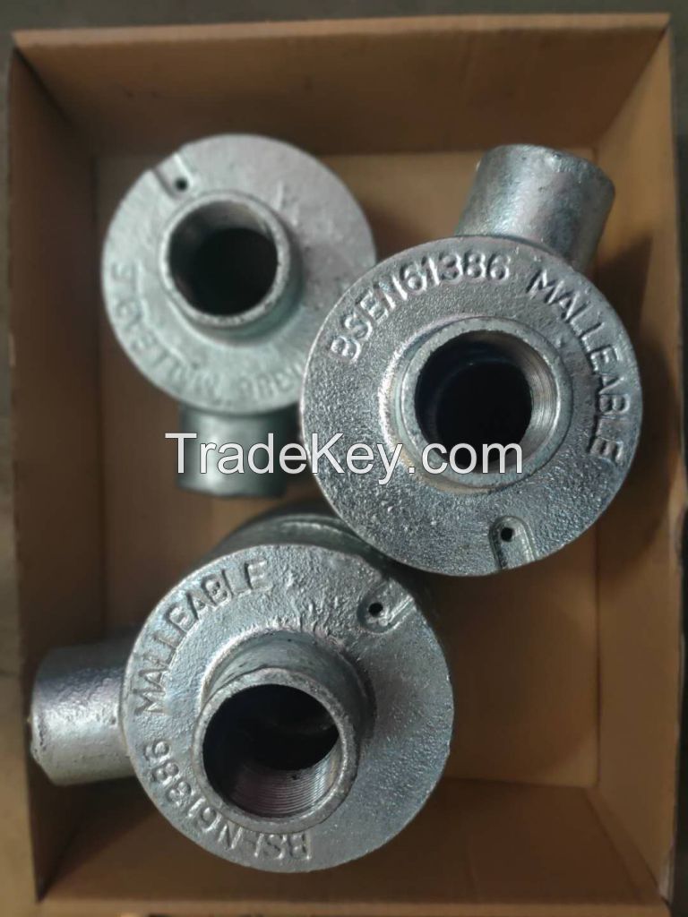 Back Outlet Malleable Iron Circular Boxes Terminal 1 Way
