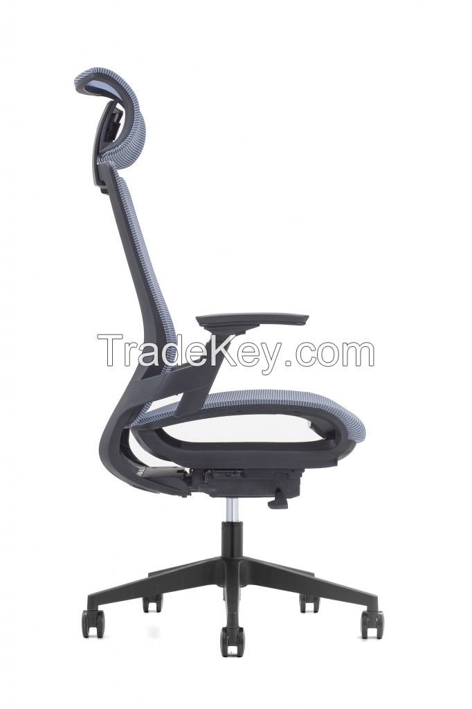 Executive Leather Ergonomic Adjustable Armrest Ergonmic Premium Excutive White Office Chair 