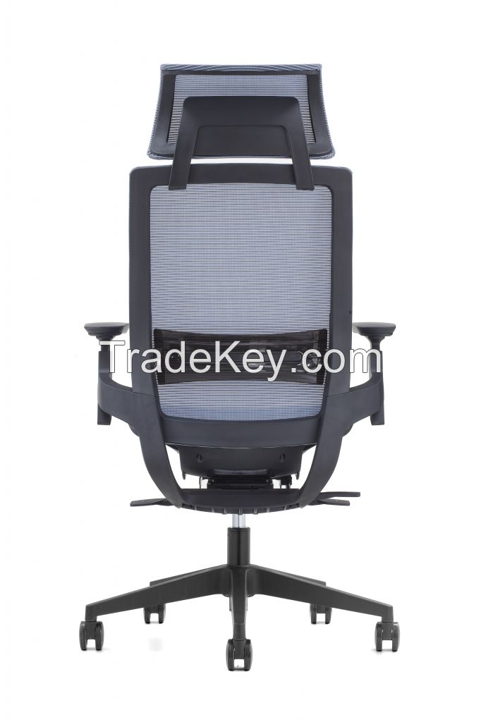 Executive Leather Ergonomic Adjustable Armrest Ergonmic Premium Excutive White Office Chair 