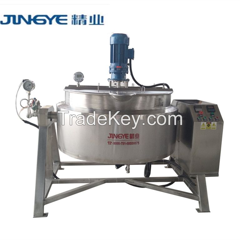 Tilting Steaming Heating jacketed kettle with mixer