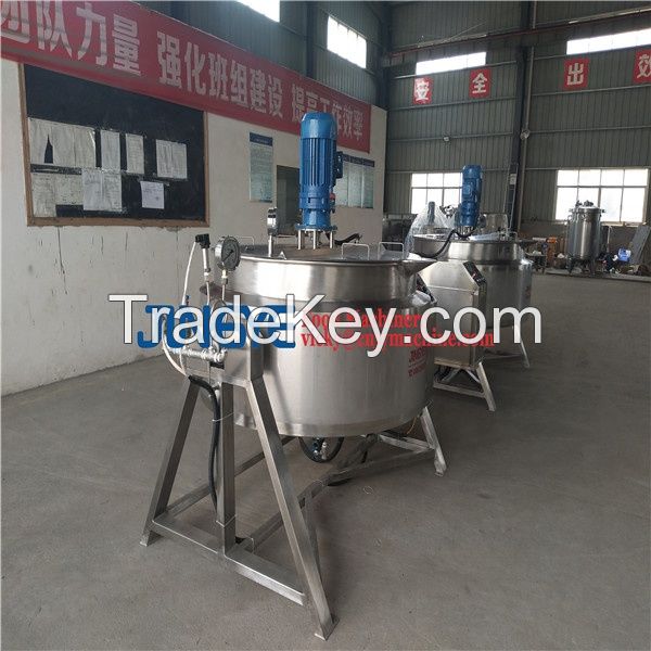 Tilting Steaming Heating jacketed kettle with mixer