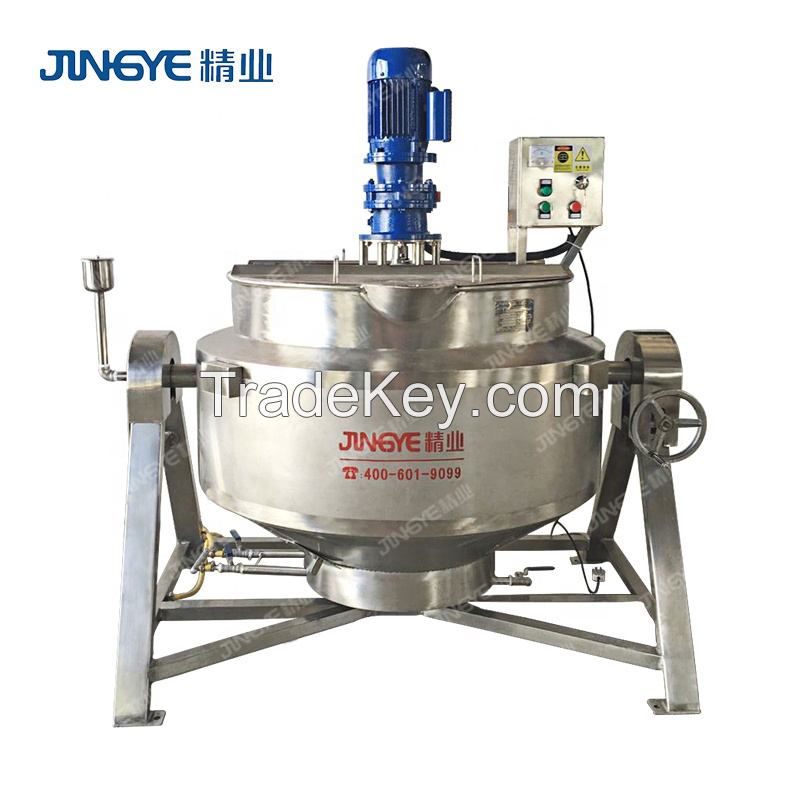 Fully automatic gas heating tilting Ketchup Sauce/Jam mixing kettle