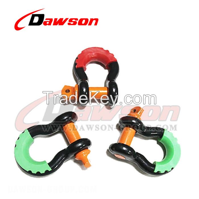Dawson Drop Forged Bow Shackle with PU Protection for Towing & Recover