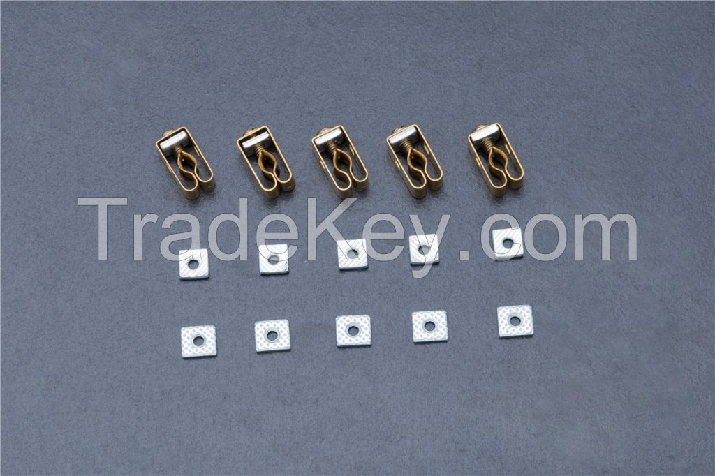 European socket spring contact, brass electrical terminal contact