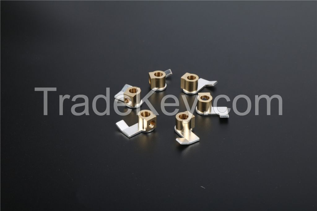 European socket spring contact, brass electrical terminal contact