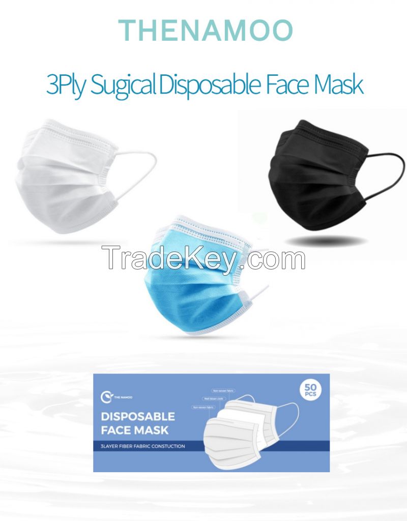Buy Korean 3Ply Surgical Disposable face mask