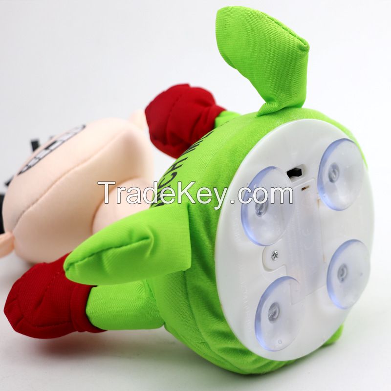 The electric toy hits the plush doll that screams and screams. Novelty and creative decompression to vent