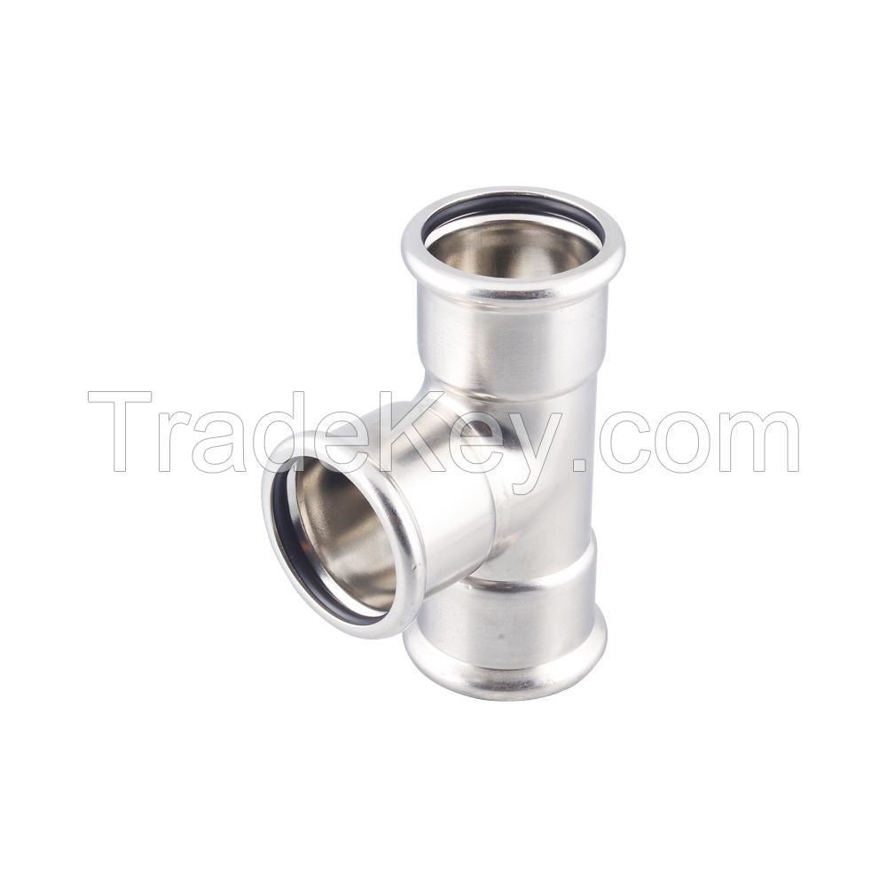 STAINLESS STEEL PIPE PRESS FITTING TEE