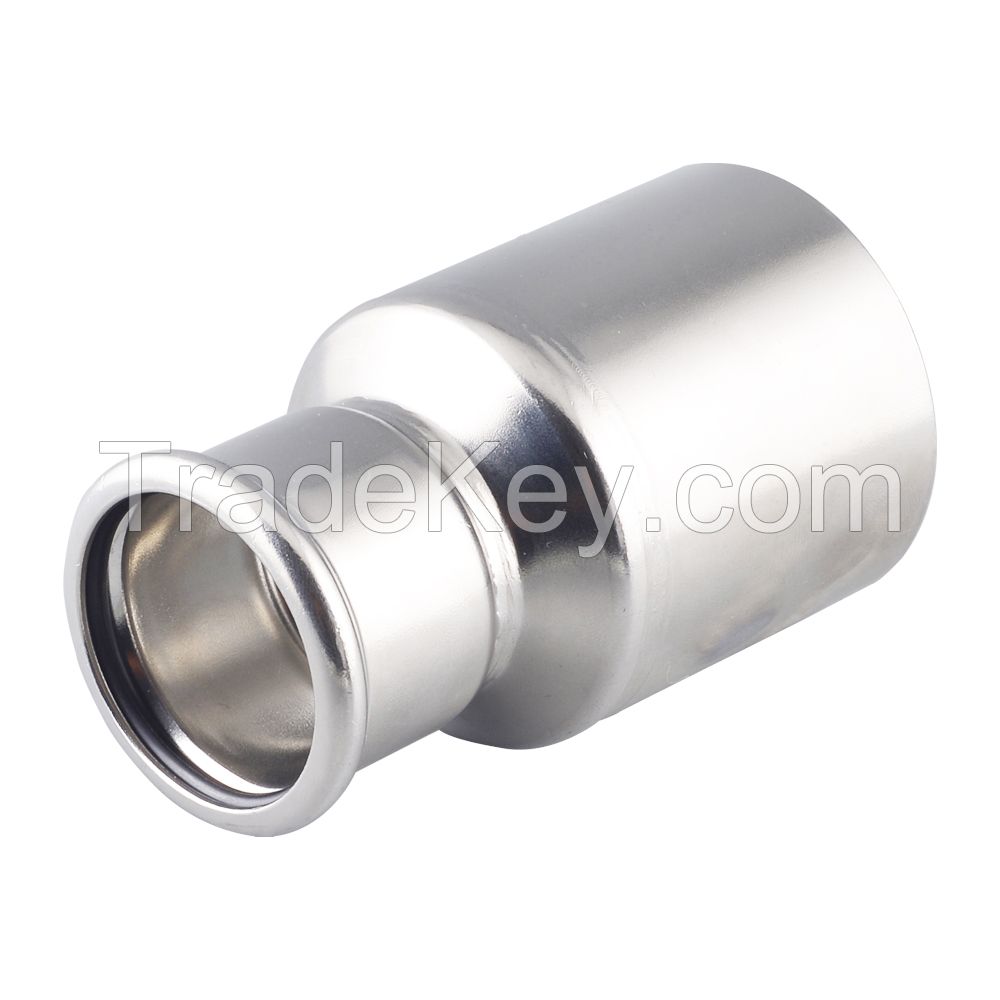 304 B Type Stainless Steel Press Fitting Reducer Coupling