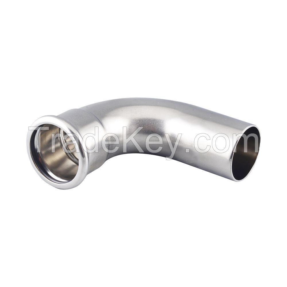 B Type Stainless Steel Press Fitting 90 Degree Elbow Pipe Fittings
