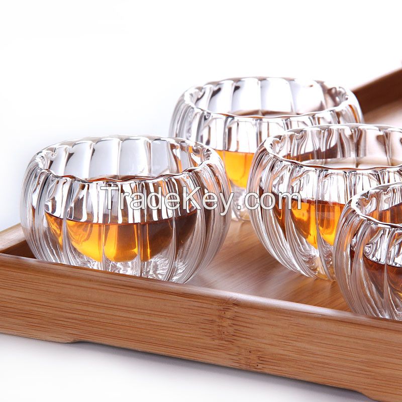 China factory wholesale high borosilicate glass Heat resistant tea cup
