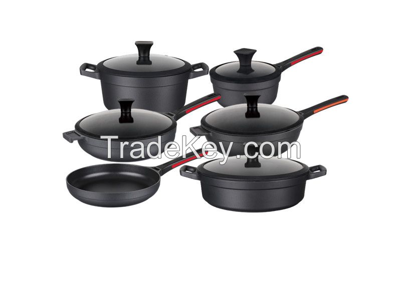 Non-Stick Die Cast Cookware Set with Induction Bottom