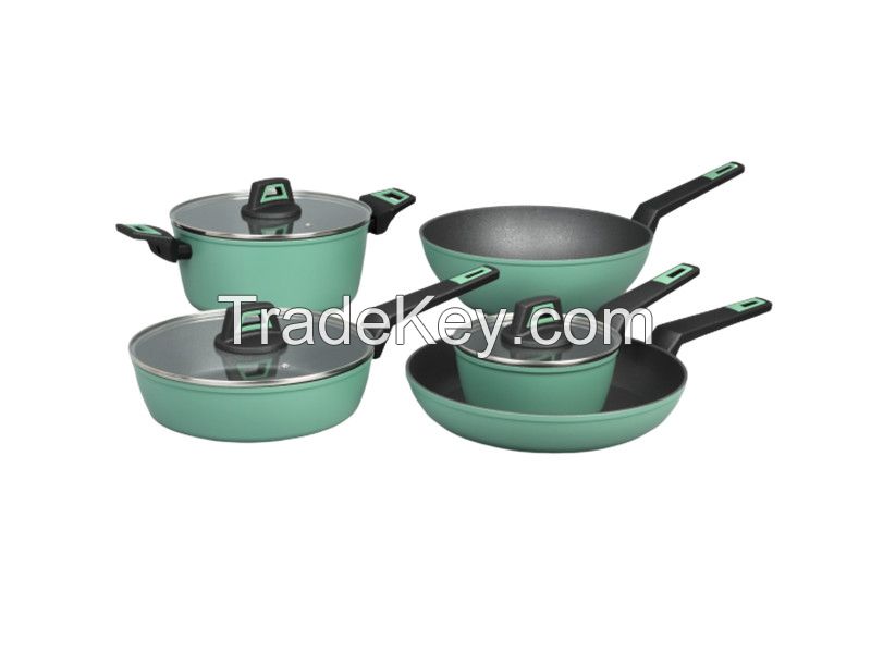 Non-Stick Forged Cookware Set with Bakelite Handle