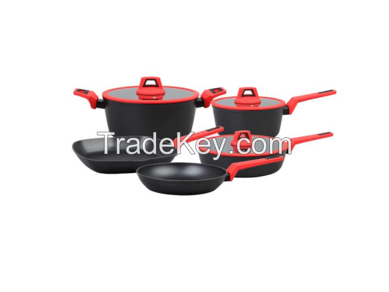 Non-Stick Forged Cookware Set with Induction Bottom