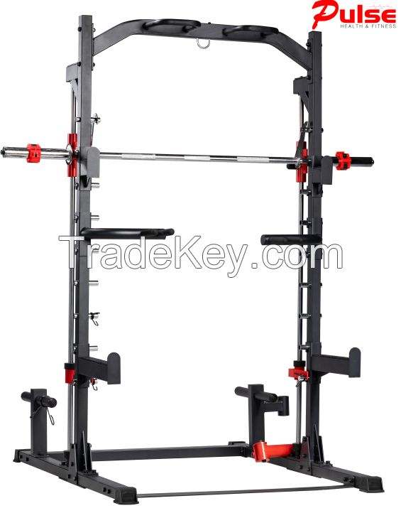 smith machine fitness equipment with rack