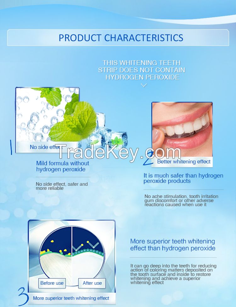 3D Prefessional Home Use Teeth Whitening Gel  Strips non-peroxide