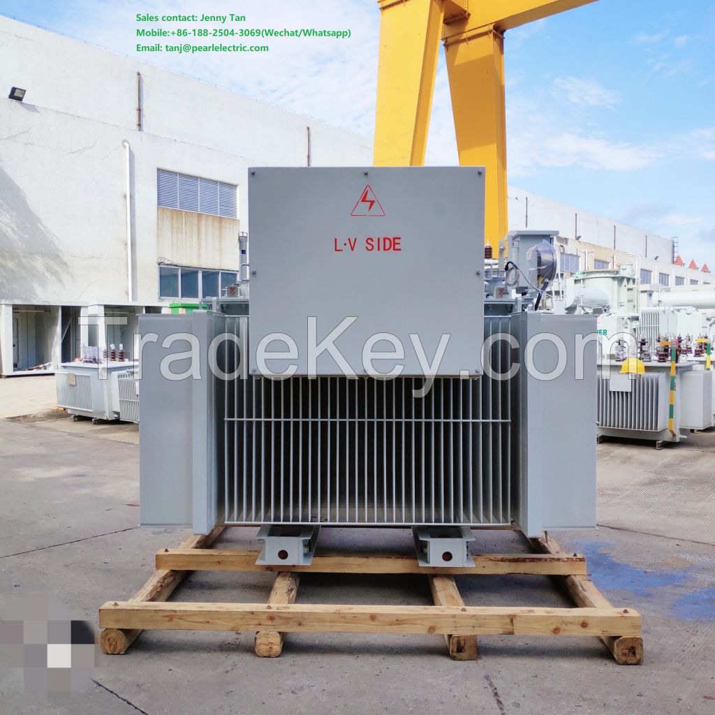 33 kV Oil - immersed transformer air cooling , 100 - 5000 kVA station service