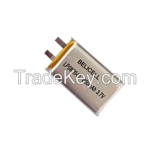 Lithium Polymer battery 802040 800mAh 3.7v Rechargeable Li-ion Batteries for POS terminal 