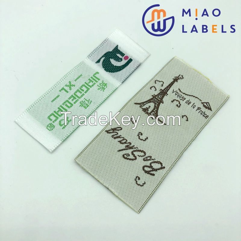 Best Quality Custom Straight Cutting Pretty Pattern Woven Labels