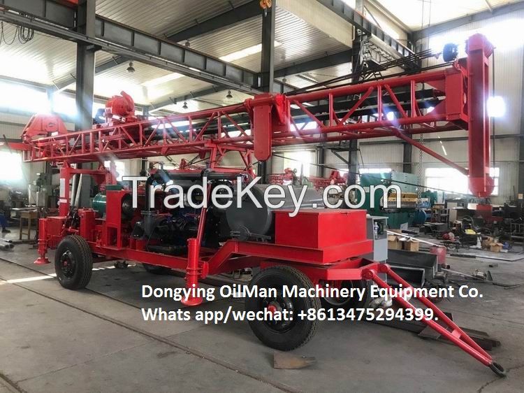 Portable Trailer Mounted DTH Water Well Drilling Rig Machine For 100-500m Depth