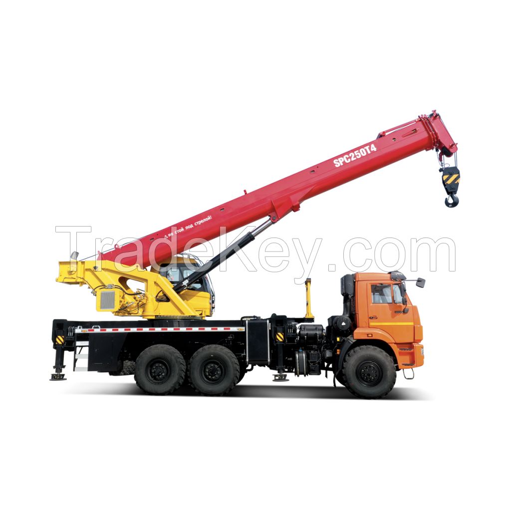 SPC250t4 Sany Truck-Mounted Crane (SPC)) Using Kamaz43118 Chassis for Russian Market