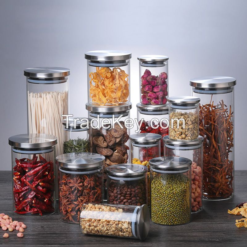 glass storage jars 