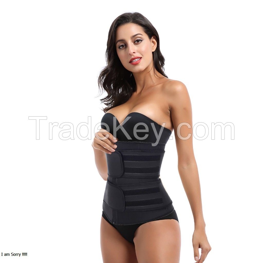 Double Compression Waist Trainer Corset With Zipper