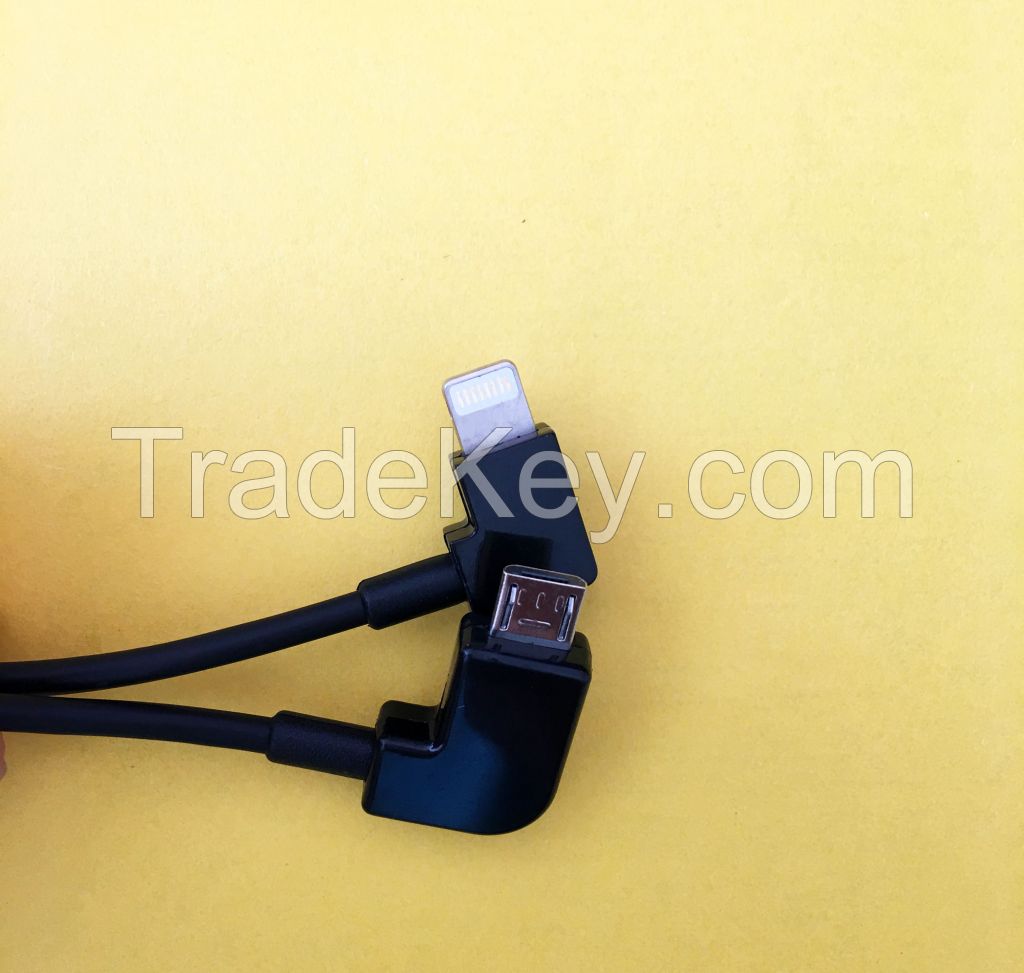 Android to lightning data cable for phone and drone and computer charging or data transimission