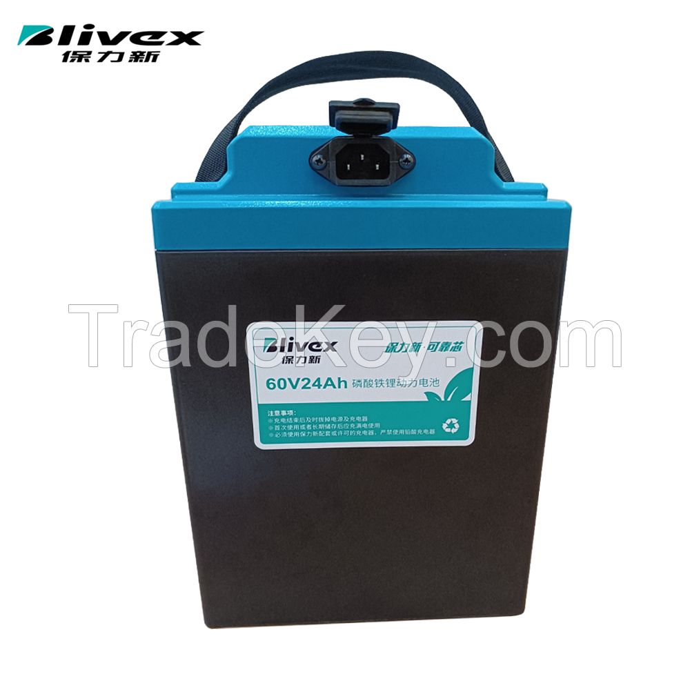 60V 24Ah LiFePO4 Battery for Motorcycle
