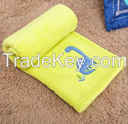 4 Piece Soft Baby Crib Bedding Set Dino Nursery Bedding Crib Set | Crib Comforter, Fitted Sheet, Dust Ruffle,Blanket