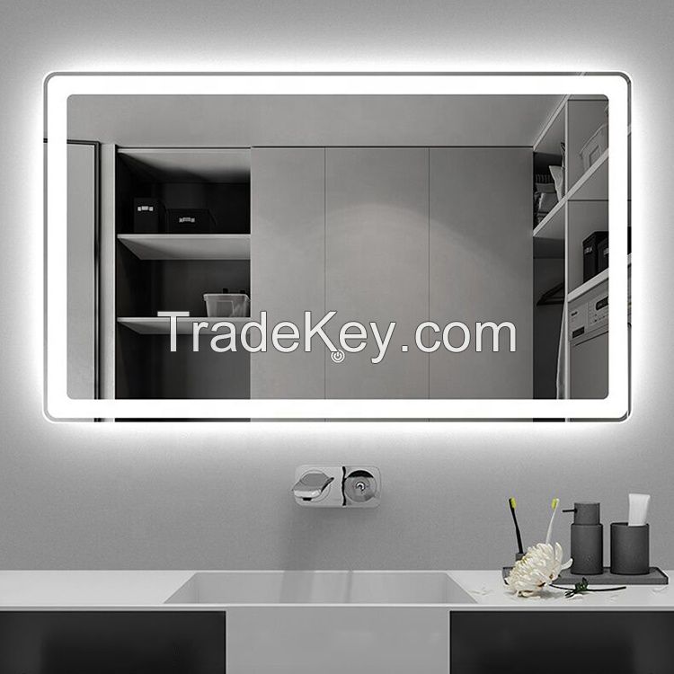 China factory smart mirror led bathroom mirror bluetooth speaker anti-fog good quality