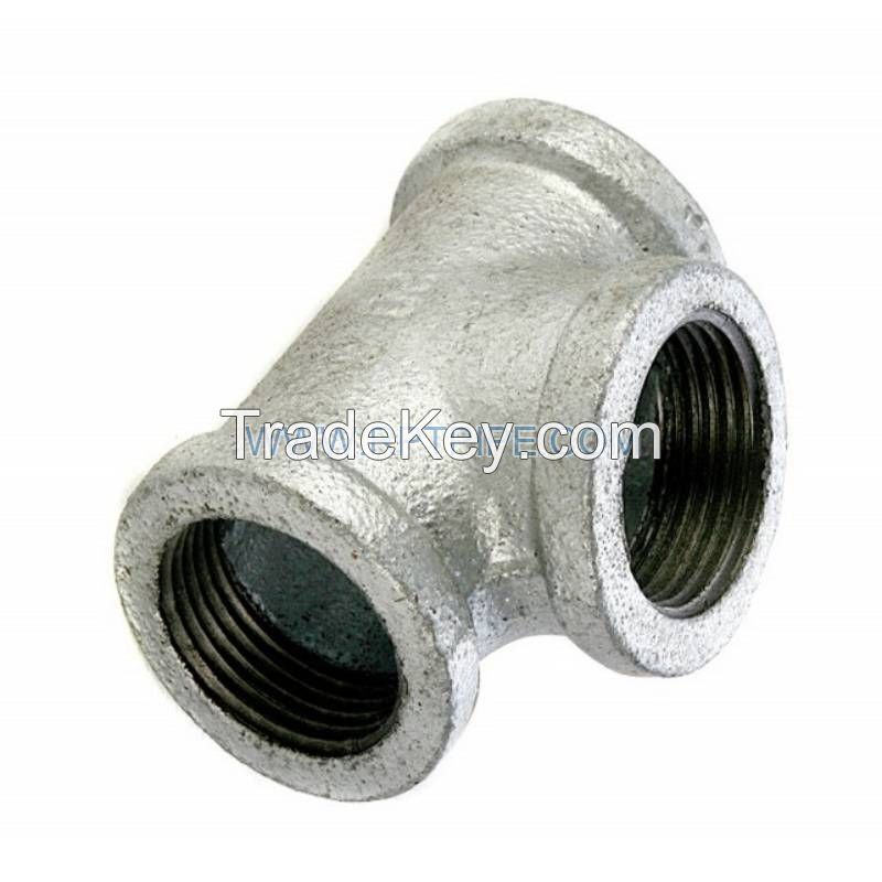Tee- Banded Hot-dipped Galvanized Malleable Iron Pipe Fittings with BS Thread