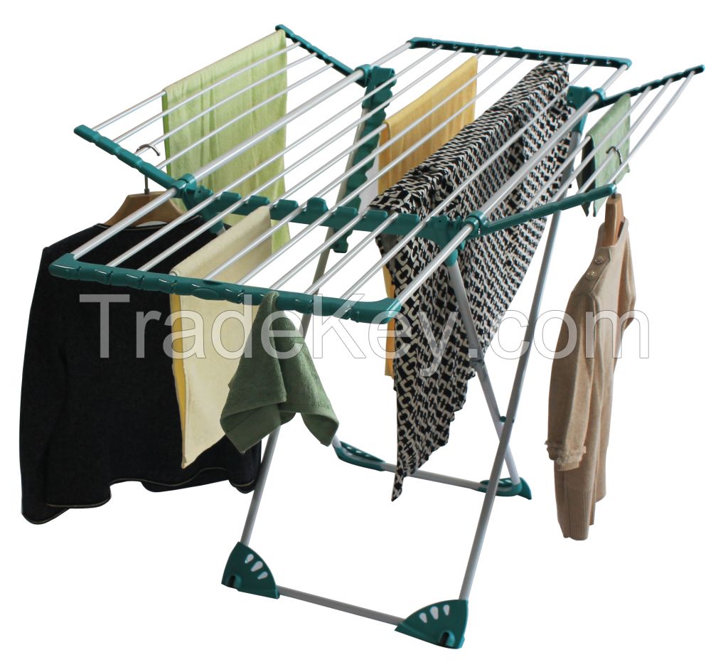 27M metal standing clothes dryer rack foldable Heavy Duty laundry rack