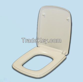 Rectangle WC Toilet Seat Cover Soft close, Quick release, PP/Duroplast material