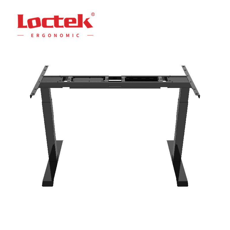 Loctek ET123(IB) Dual Motors 2 Staged Holeless Square Leg Height Adjustable Desk Frame