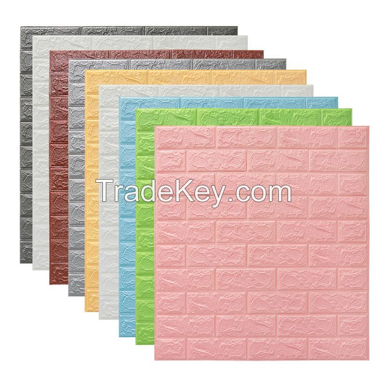 3D PE Foam Brick Wallpaper 